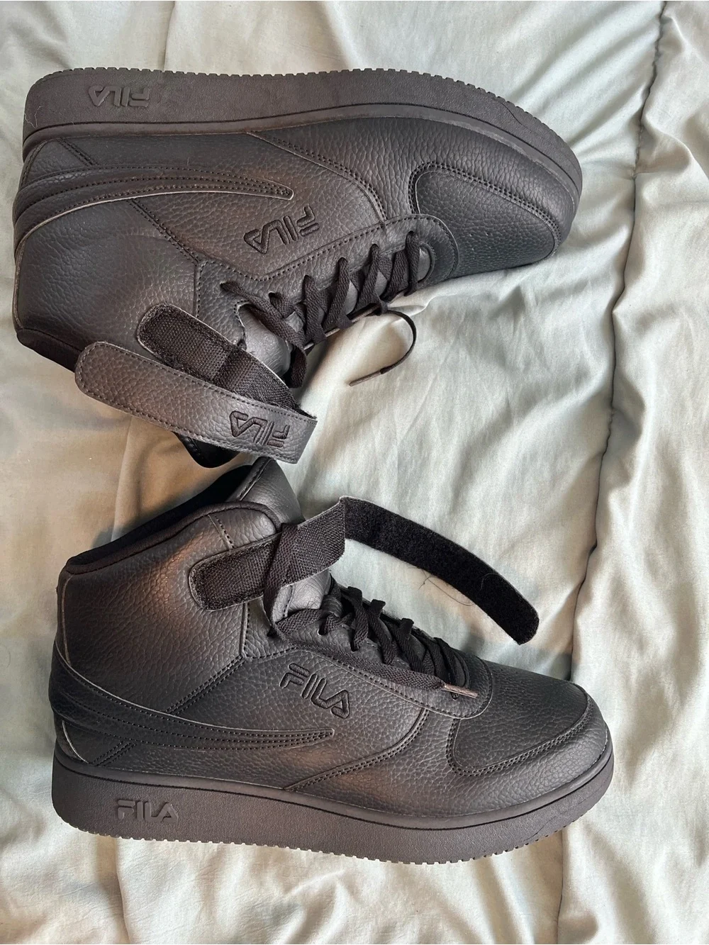 Fila Black Men’s High-Top Sneakers with Ankle Strap